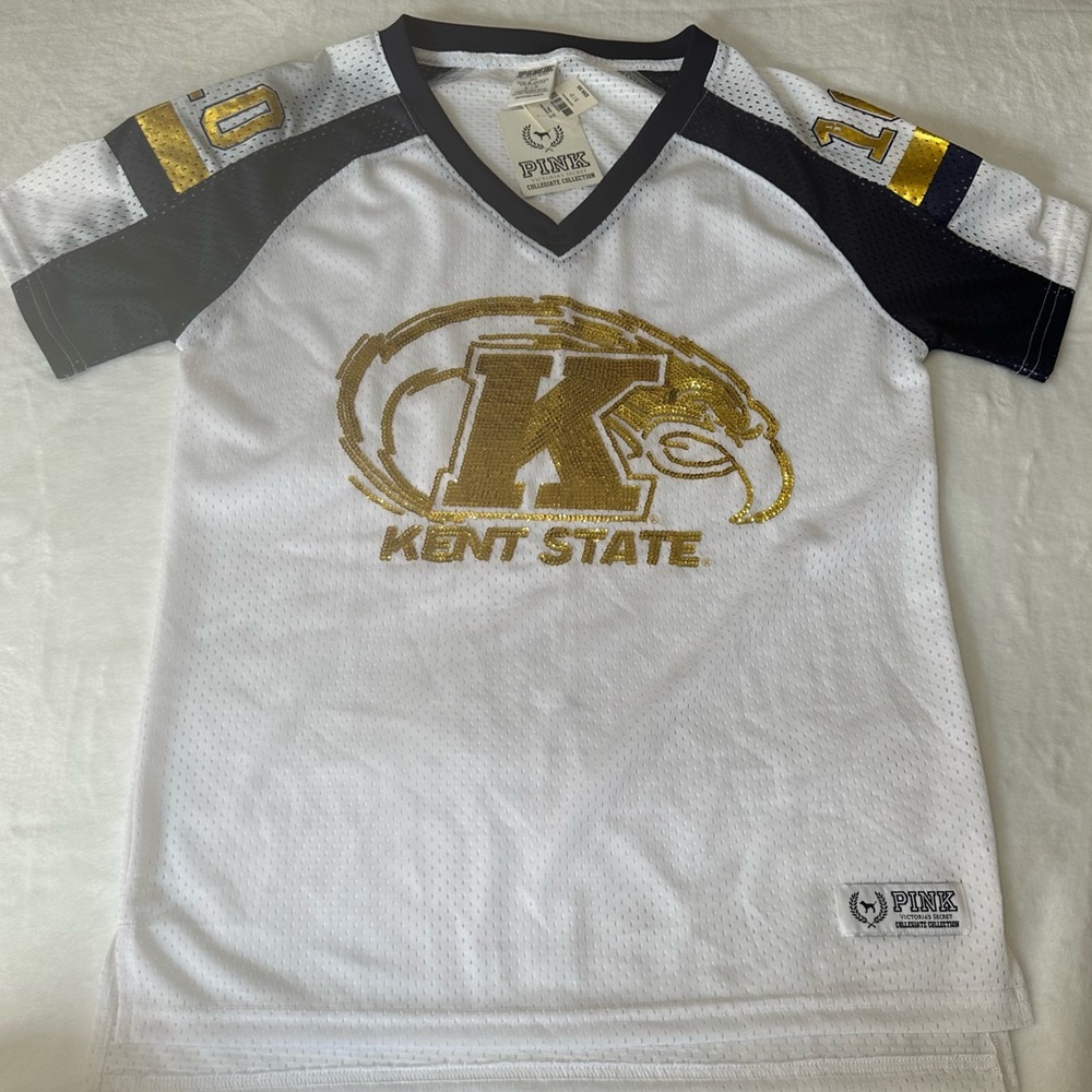 New PINK by Victoria’s Secret Kent State University Jersey Shirt Size Small
